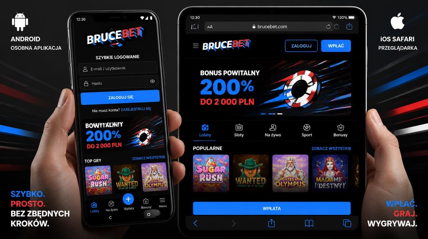aplikacja Bruce Bet na Androidzie i wersja mobilna na iOS 